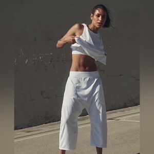 Free People Hot Shot Relaxed Set, XS, White, EUC